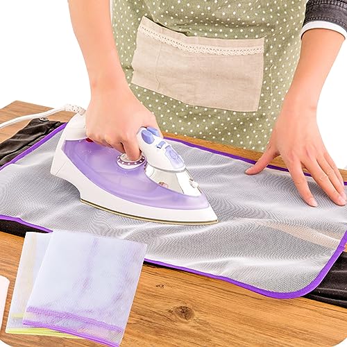 Kakalote Heat-Resistant Ironing Pressing Cloths - 2 Pcs Mesh Protective Pad