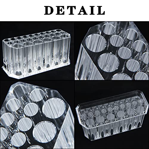 Miaowater Clear Acrylic Lip & Eyeliner Organizer with 26 Slots - Makeup Storage