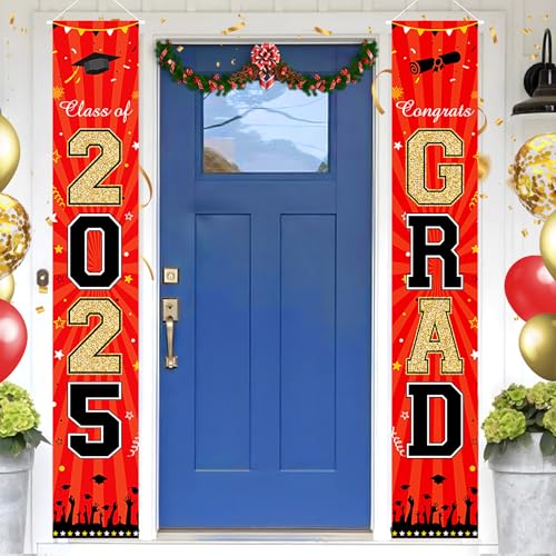 2025 Graduation Banner – Large Congrats Grad Door Sign 70.9"x11.8"