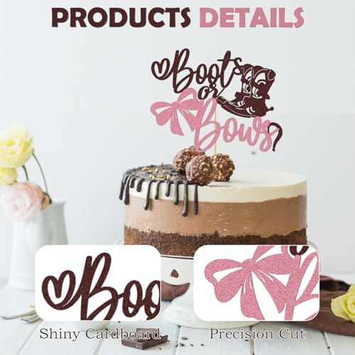 Boots or Bows Cake Topper for Gender Reveal & Baby Showers