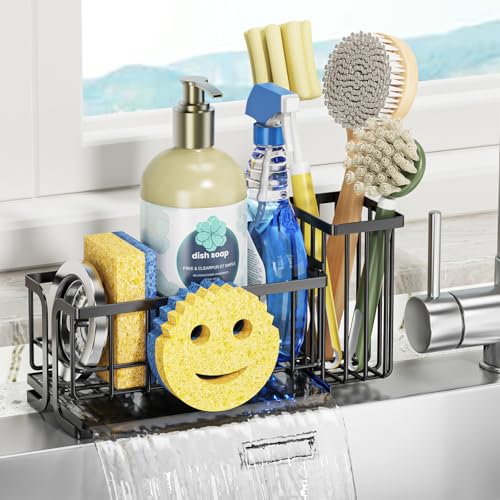 Epicano Countertop Sink Caddy: Rustproof Stainless Steel Sponge Holder