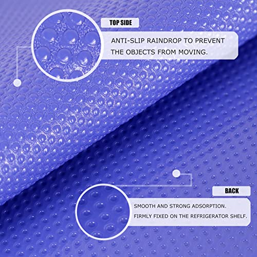 8Pcs Refrigerator Liners - Washable EVA Fridge Shelf Mats (Purple)