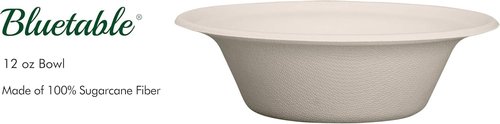 Paper Bowls Disposable Bowls Compostable [500 Pack] Bulk 12 oz Biodegradable Bowl - Case Pack Good For Hot Soup Chili - Made from 100% Sugarcane, Eco Friendly Bagasse Bowls Natural [500 Pack/Case]