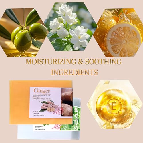 BEUKING Tea Tree Handmade Soap Bar for Face and Body, Moisturizing Cleansing Bar