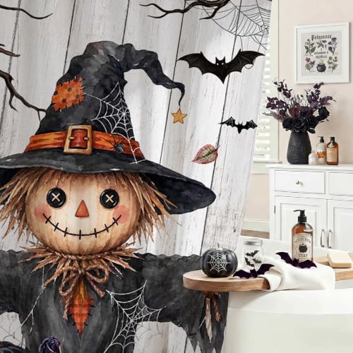 Spooky Ghost Halloween Shower Curtain - Waterproof Polyester