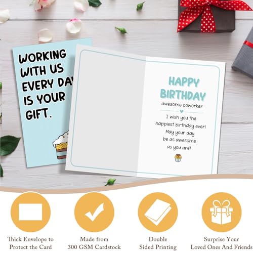 Funny Coworker Birthday Card - Premium Office Greeting Card for Boss
