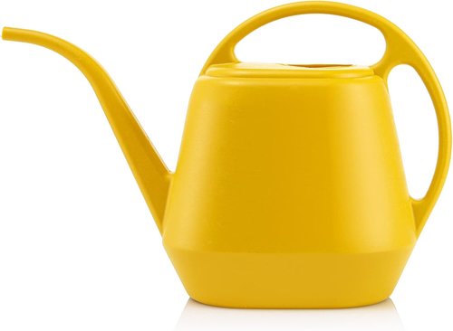 Fasmov 1-Gallon Plastic Watering Can - Bright Yellow Color for Easy Plant Care