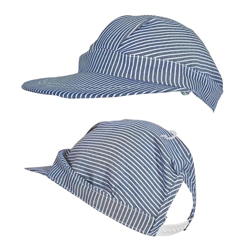 Beistle Blue and White Train Engineer Hat - Adjustable Costume Accessory