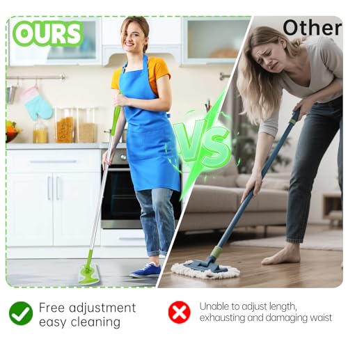 KIMIFACA Extra Long Detachable Mop Handle for Swiffer - Green