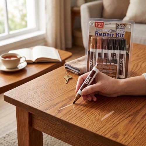 203 Brands 12-Piece Wood Furniture Repair Kit - Markers & Wax Sticks