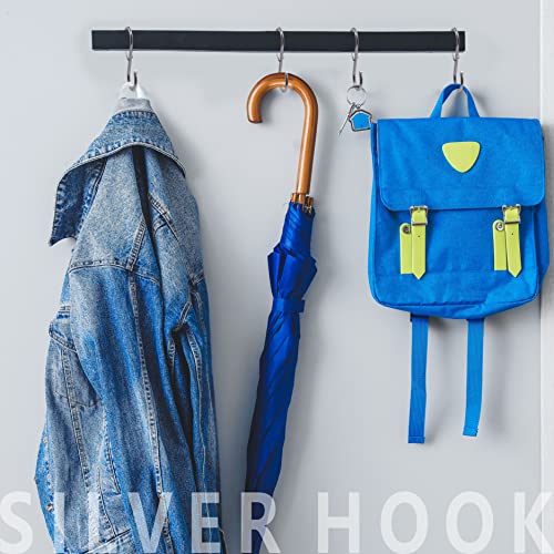 Vantasii Heavy Duty S Hooks - 10 Pack Rustproof Metal Hooks with Safety Buckle (3.5 inch)