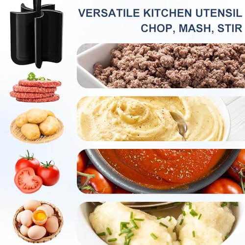 VUCVOLH 5-Blade Meat Chopper - Heat Resistant Ground Beef Masher