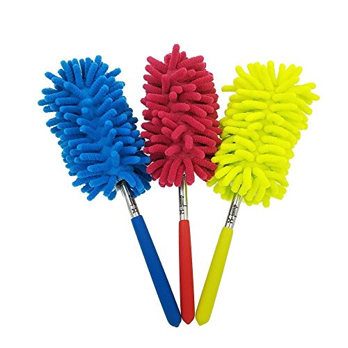 M-Jump 3 Pack Washable Extendable Microfiber Dusters, 11" to 30"