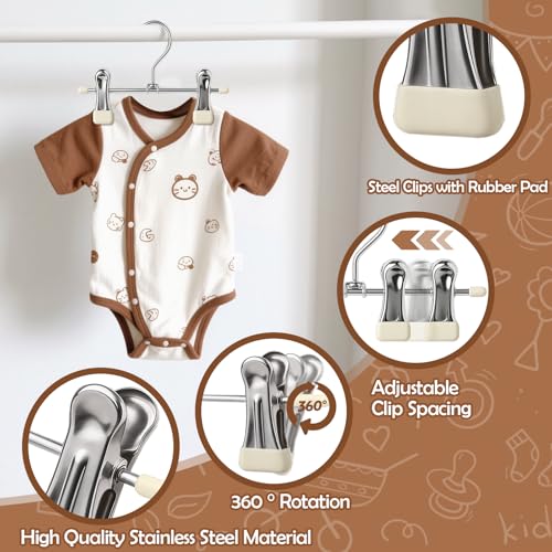 Mity Rain 10-Pack Baby Hangers with 360° Rotatable Clips
