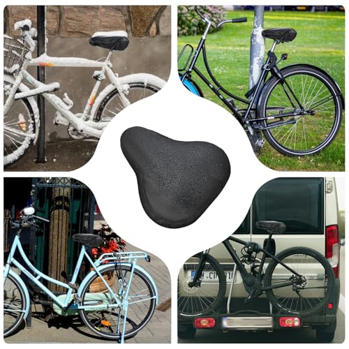 2 Pcs Waterproof Bicycle Seat Cover Bike Cushion Covers Duty Oxford Cloth Rain Cover Dustproof Sun & Wind Protection Bike Seat Covers for E-Bikes City Mountain Bicycle