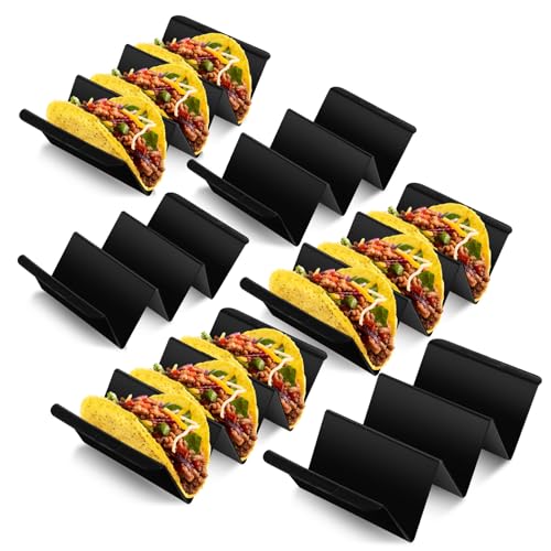 Baderke Taco Holder Stand Set of 6 - BPA Free, Dishwasher Safe