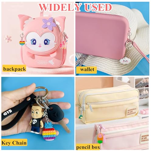 30pcs Cute PVC Keychain Bulk Set - Assorted Backpack Charms for Kids
