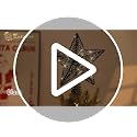 Christmas Tree Star Topper LED Glitter Metal 3D Lights - Champagne Gold
