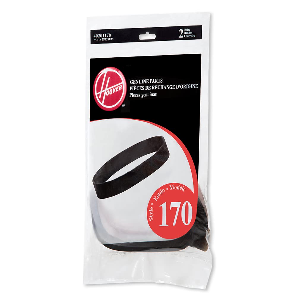 Hoover Flat Power Drive Vacuum Belt, Pack of 2, Type 170, OEM Authorized, Belt Replacement for Use in Hoover WindTunnel Vacuum Cleaner Models