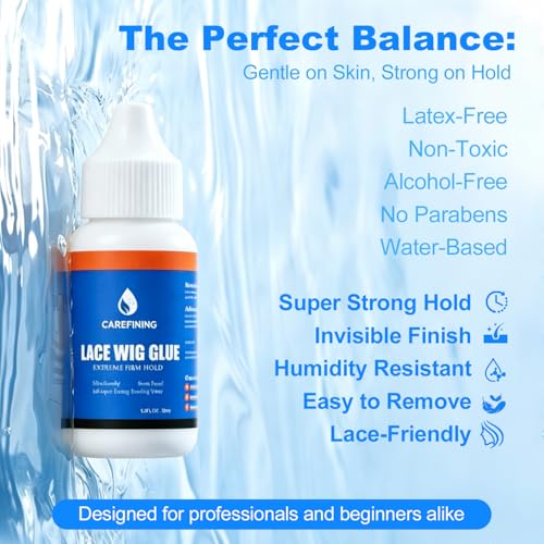 CAREFINING Professional Wig Glue - Waterproof Lace Front Adhesive