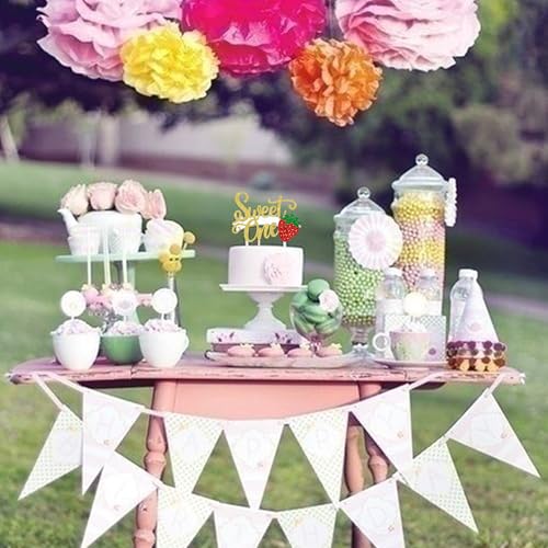 Sweet One Cake Topper for 1st Birthday - Strawberry Theme Decoration