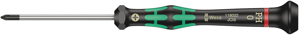 Wera 2035/6 Electronics Screwdriver Set - 6-Piece Kraftform Micro Slotted & Phillips with Rack