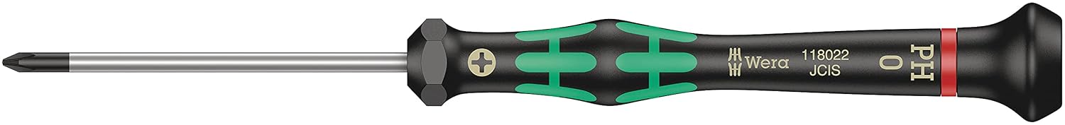 Wera 2035/6 Electronics Screwdriver Set - 6-Piece Kraftform Micro Slotted & Phillips with Rack