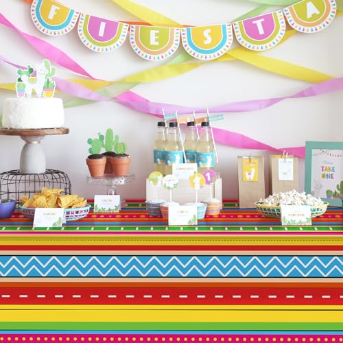 Hxezoc Cinco De Mayo Tablecloth 54 x 108 Inch Disposable Plastic