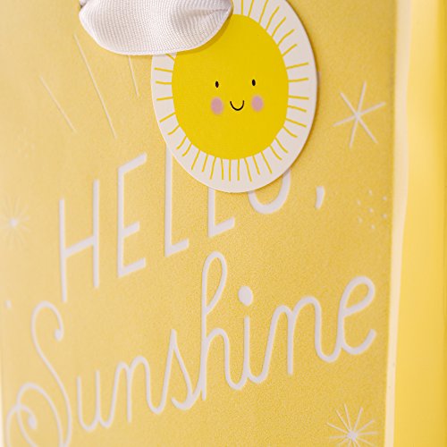 Hallmark Small Gift Bag, Hello Sunshine Yellow with Tissue Paper