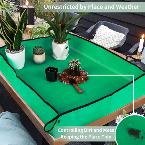 Herda Large 39.5" x 31.5" Waterproof Plant Repotting Mat - Green