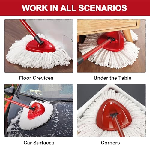 Tidy Monster Microfiber Mop Replacement Heads - 3 Pack for O-Cedar Spin Mop