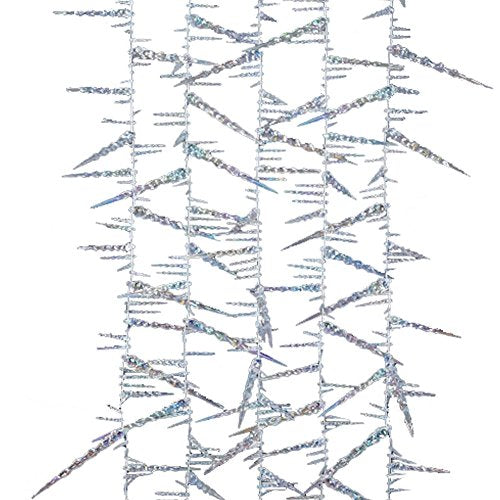 Twisted Icicle Garland Holiday Decor - 108 Inch Clear String Lights