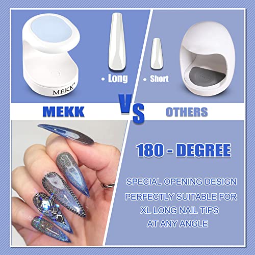 MEKK Mini UV LED Nail Lamp 16W Portable Flash Cure Light for Gel Nails