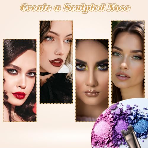 Dual Ended Nose Contour Brush Set U-Shaped Sculpting Tool 2Pcs
