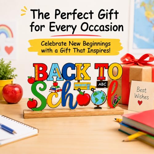 Back to School Metal Table Decoration - First Day of School Desk Sign