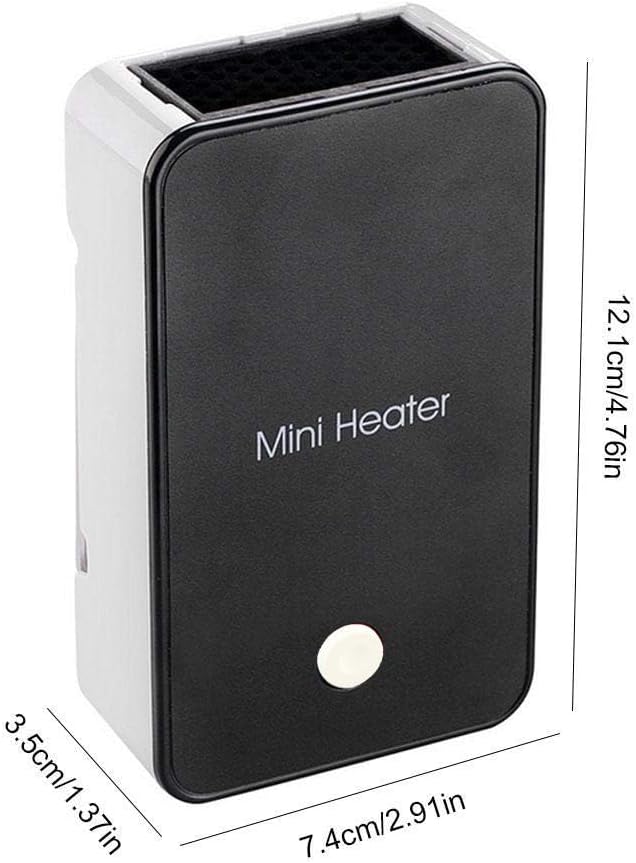 YOUCIDI Portable Electric Fan Heater - Energy-Saving Mini Room Warmer | Black Color