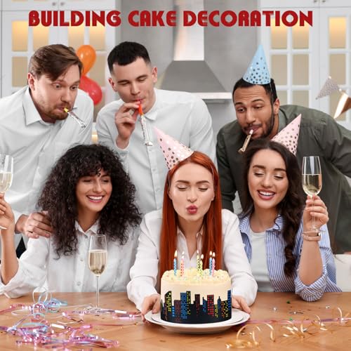 City Skyline Cake Border Decorations - 2 Rolls of Reusable Edible Cake Toppers
