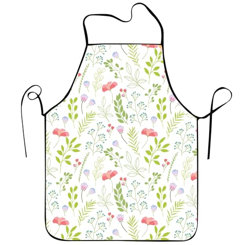 Hello Spring Floral Apron for Adults - Men & Women Chef Apron