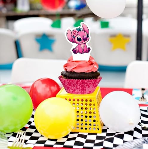 25 Pack Birthday Cake & Cupcake Toppers Set | Kids Party Decorations