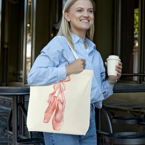 NATSUNO Canvas Tote Bag - Coquette Pink Bow Ballet Science Graduation Gift