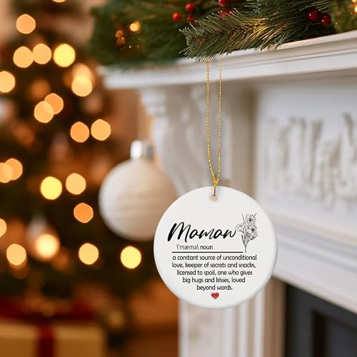 Ceramic Hanging Ornament for Grandma - Mamaw Gifts from Grandchildren