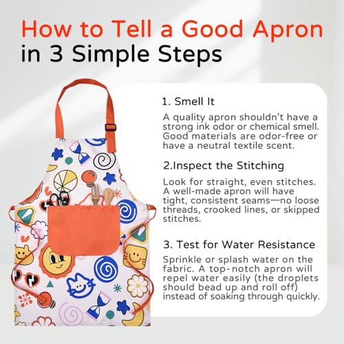 Kids Cooking & Baking Apron for Children - Fun Painting Design