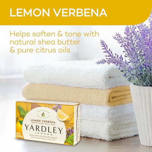 Yardley London Lemon Verbena Moisturizing Bath Bar with Shea Butter 4.25 oz