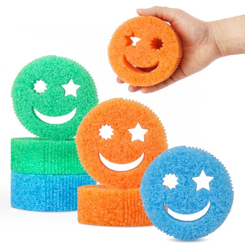 Durable Non-Scratch Kitchen Sponges - 6 Pack, Odor Resistant