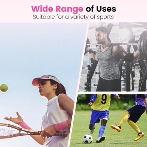 3rd Gen Hot Pink Pre Wrap Athletic, 4 Pack Prewrap Athletic Tape for Hair Soccer, Sports Pre-Wrap Headbands Foam Underwrap Bandage