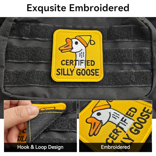 Certified Silly Goose Tactical Morale Patch - Hook and Loop 3-Pack