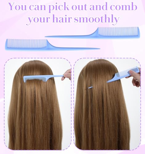 Thrymme 6 Pcs Rat Tail Comb Set for Hair Parting and Styling