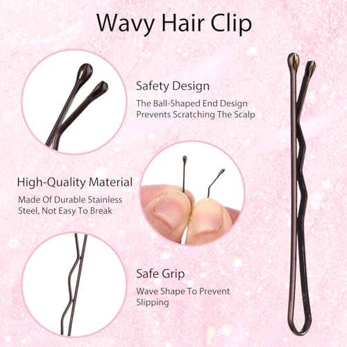 GEEHUA Mini Bobby Pins 150 Count 1.38 Inch Small Hair Pins with Storage Box