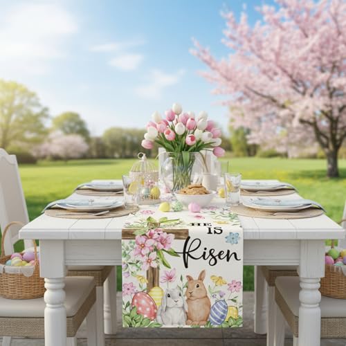 Easter Table Runner for Spring Dining Decor - 1 Piece