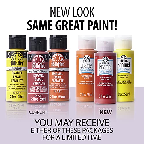 FolkArt Enamel Paint - Wicker White, 2 oz for Glass & Ceramic